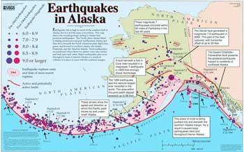 Earthquakes in Alaska — seismic map